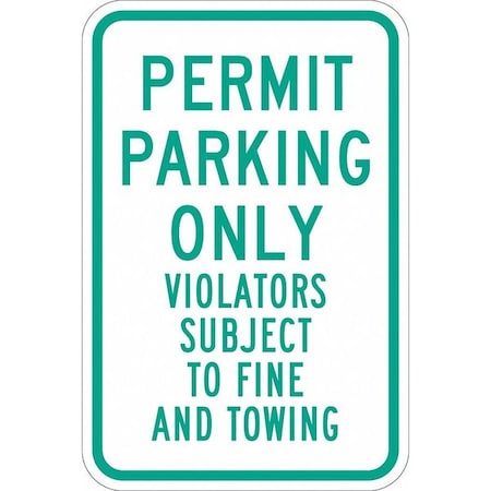 Permit Parking Sign, 18