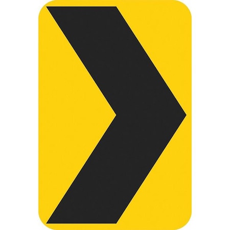 Chevron Symbol Traffic Sign, 24 in H, 18 in W, Aluminum, Vertical, No Text, T1-1218-DG_18x24 MPN:T1-1218-DG_18x24