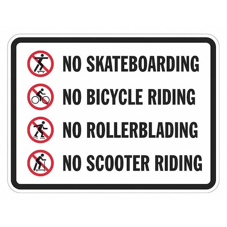 Warning Sign, 18 in H, 24 in W, Aluminum, Horizontal Rectangle, English, T1-1228-EG_24x18 MPN:T1-1228-EG_24x18