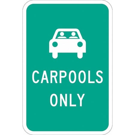 Car Pool Parking Sign, 18
