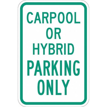Car Pool Parking Sign, 18