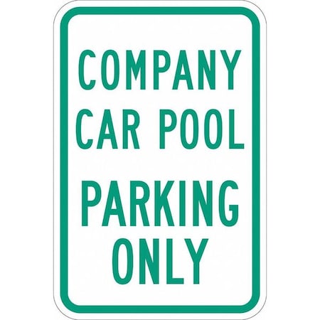 Car Pool Parking Sign, 18