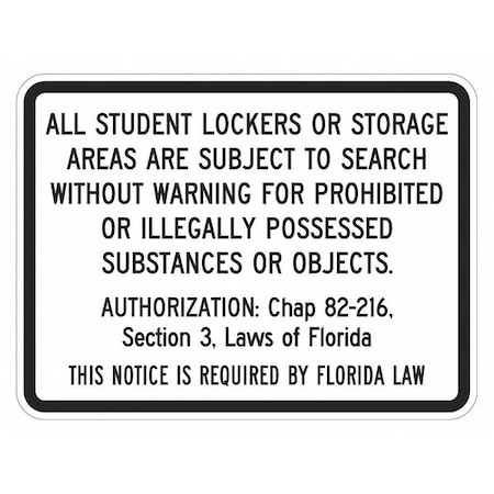 Facility Sign, 12 in H, 18 in W, Aluminum, Horizontal Rectangle, English, T1-1320-EG_18x12 MPN:T1-1320-EG_18x12