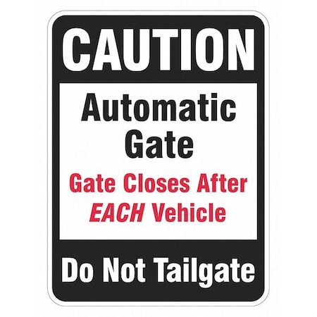 Parking Lot Gate Parking Sign, 18 in H, 12 in W, Aluminum, Vertical, English, T1-1329-HI_12x18 MPN:T1-1329-HI_12x18
