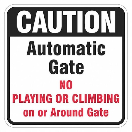 Facility Sign, 18 in H, 18 in W, Aluminum, Square, English, T1-1330-DG_18x18 MPN:T1-1330-DG_18x18