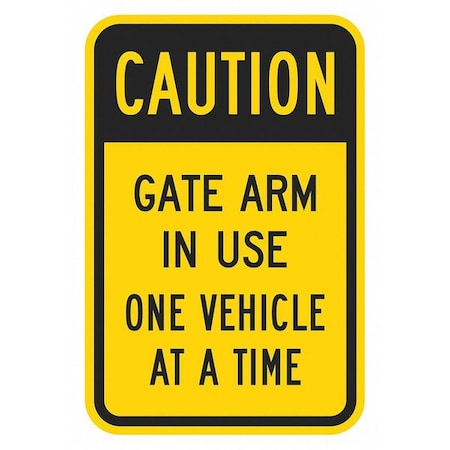Parking Lot Gate Parking Sign, 18 in H, 12 in W, Aluminum, Vertical, English, T1-1347-HI_12x18 MPN:T1-1347-HI_12x18