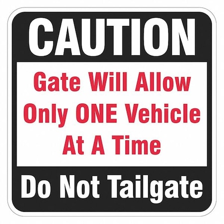 Parking Lot Gate Parking Sign, 18 in H, 18 in W, Aluminum, Square, English, T1-1348-EG_18x18 MPN:T1-1348-EG_18x18