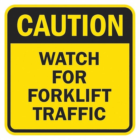Warning Sign, 18 in H, 18 in W, Aluminum, Square, English, T1-1378-HI_18x18 MPN:T1-1378-HI_18x18