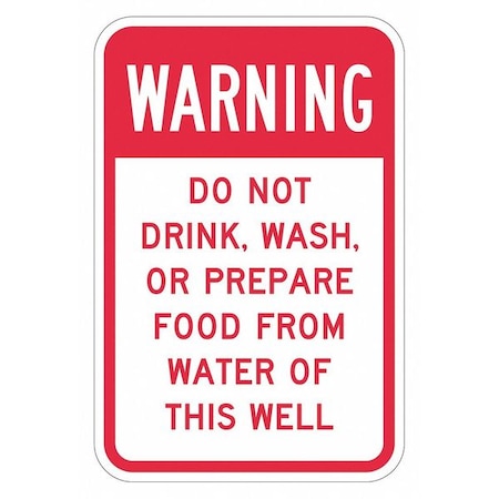 Warning Sign, 18 in H, 12 in W, Aluminum, Vertical Rectangle, English, T1-1411-HI_12x18 MPN:T1-1411-HI_12x18