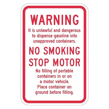 Facility Sign, 18 in H, 12 in W, Aluminum, Vertical Rectangle, English, T1-1416-EG_12x18 MPN:T1-1416-EG_12x18