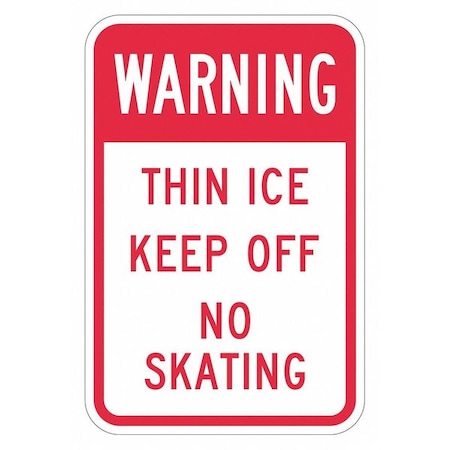 Facility Sign, 18 in H, 12 in W, Aluminum, Vertical Rectangle, English, T1-1443-EG_12x18 MPN:T1-1443-EG_12x18