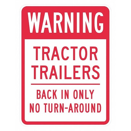 No Trucks Traffic Sign, 18 in H, 12 in W, Aluminum, Vertical Rectangle, English, T1-1447-EG_12x18 MPN:T1-1447-EG_12x18