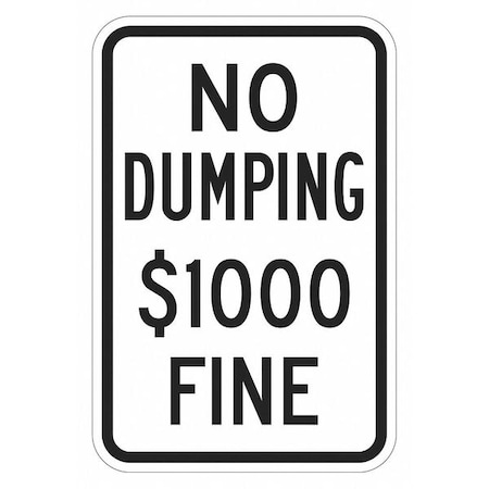 Facility Sign, 18 in H, 12 in W, Aluminum, Vertical Rectangle, English, T1-1701-DG_12x18 MPN:T1-1701-DG_12x18