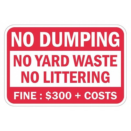 Facility Sign, 12 in H, 18 in W, Aluminum, Horizontal Rectangle, English, T1-1717-EG_18x12 MPN:T1-1717-EG_18x12