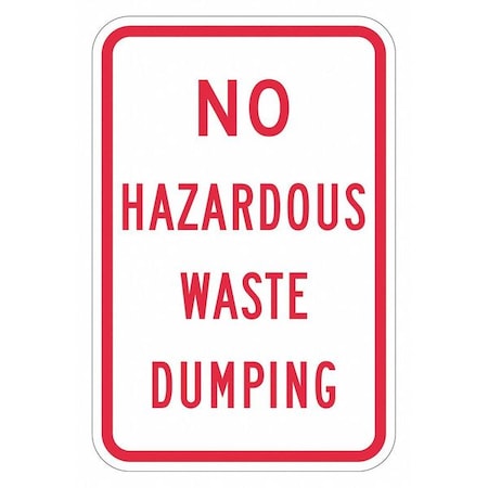 Facility Sign, 18 in H, 12 in W, Aluminum, Vertical Rectangle, English, T1-1730-DG_12x18 MPN:T1-1730-DG_12x18
