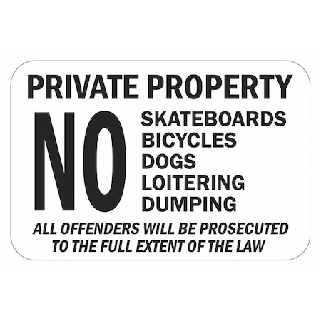 Warning Sign, 12 in H, 18 in W, Aluminum, Horizontal Rectangle, English, T1-1749-EG_18x12 MPN:T1-1749-EG_18x12