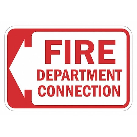 Fire Sign, 12 in H, 18 in W, Aluminum, Horizontal Rectangle, English, T1-1764-DG_18x12 MPN:T1-1764-DG_18x12