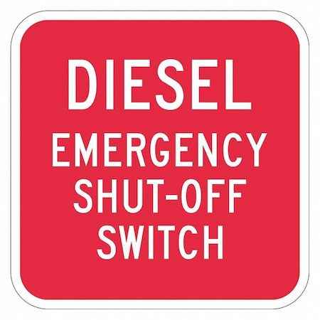 Facility Sign, 12 in H, 12 in W, Aluminum, Square, English, T1-1768-EG_12x12 MPN:T1-1768-EG_12x12
