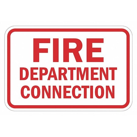 Fire Sign, 12 in H, 18 in W, Aluminum, Horizontal Rectangle, English, T1-1818-HI_18x12 MPN:T1-1818-HI_18x12