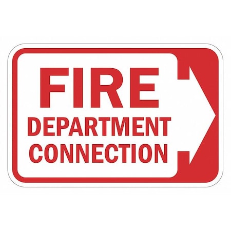 Fire Sign, 12 in H, 18 in W, Aluminum, Horizontal Rectangle, English, T1-1819-HI_18x12 MPN:T1-1819-HI_18x12
