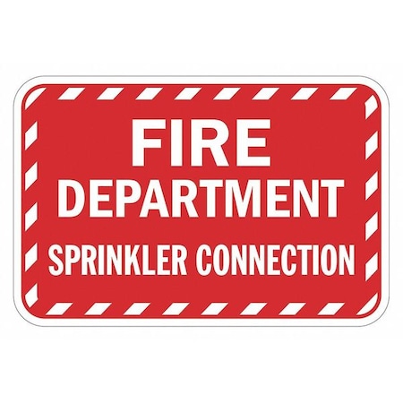 Fire Sign, 12 in H, 18 in W, Aluminum, Horizontal Rectangle, English, T1-1821-EG_18x12 MPN:T1-1821-EG_18x12