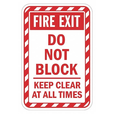 Facility Sign, 18 in H, 12 in W, Aluminum, Vertical Rectangle, English, T1-1824-EG_12x18 MPN:T1-1824-EG_12x18