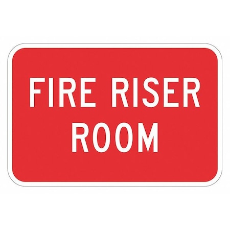 Fire Sign, 12 in H, 18 in W, Aluminum, Horizontal Rectangle, English, T1-1832-DG_18x12 MPN:T1-1832-DG_18x12