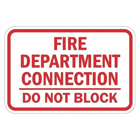 Fire Sign, 12 in H, 18 in W, Aluminum, Horizontal Rectangle, English, T1-1850-DG_18x12 MPN:T1-1850-DG_18x12