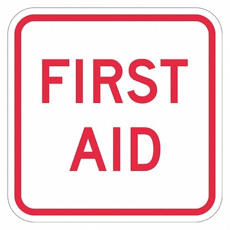 Facility Sign, 12 in H, 12 in W, Aluminum, Square, English, T1-1851-EG_12x12 MPN:T1-1851-EG_12x12