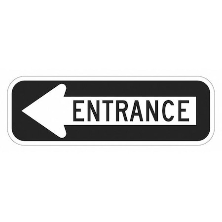 Enter Sign For Parking Lots, 6 in H, 18 in W, Aluminum, Horizontal Rectangle, T1-1857-EG_18x6 MPN:T1-1857-EG_18x6