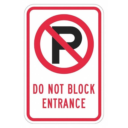 No Parking Entrance Sign, 18