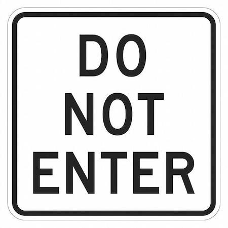 Do Not Enter & Wrong Way Traffic Sign, 12 in H, 12 in W, Aluminum, Square, English, T1-1872-DG_12x12 MPN:T1-1872-DG_12x12