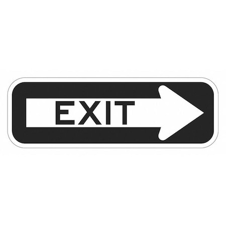 Exit Sign For Parking Lots, 6 in H, 18 in W, Aluminum, Horizontal Rectangle, T1-1902-DG_18x6 MPN:T1-1902-DG_18x6