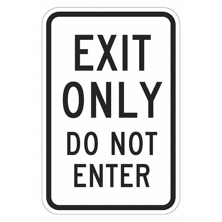 Exit Sign For Parking Lots, 18 in H, 12 in W, Aluminum, Vertical Rectangle, T1-1910-DG_12x18 MPN:T1-1910-DG_12x18