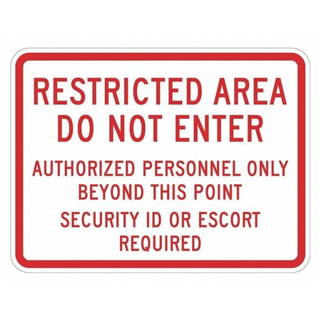 Warning Sign, 12 in H, 18 in W, Aluminum, Horizontal Rectangle, English, T1-1930-DG_18x12 MPN:T1-1930-DG_18x12