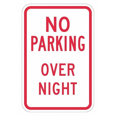 No Overnight Parking Sign, 18
