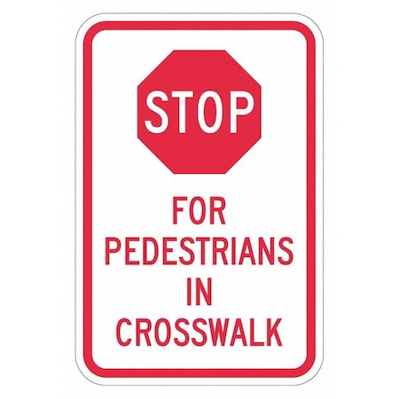 Pedestrian Crossing Stop Sign, 24