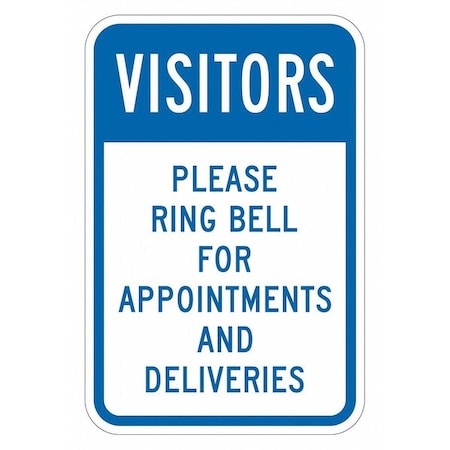 Facility Sign, 18 in H, 12 in W, Aluminum, Vertical Rectangle, English, T1-6125-DG_12x18 MPN:T1-6125-DG_12x18