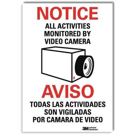 Notice Sign, 14 in H, 10 in W, Reflective Sheeting, Vertical, English, Spanish, U1-1003-RD_10X14 MPN:U1-1003-RD_10X14