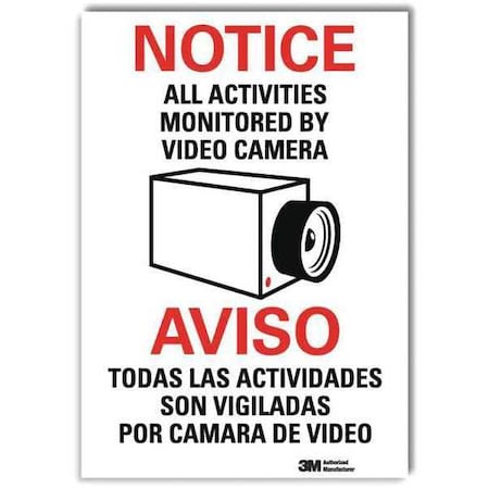 Notice Sign, 10 in H, 7 in W, Reflective Sheeting, Horizontal, English, Spanish, U1-1003-RD_7X10 MPN:U1-1003-RD_7X10