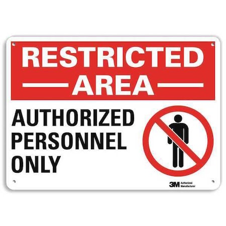 Restriction Sign, 10 in Height, 14 in Width, Plastic, Horizontal Rectangle, English MPN:U1-1005-NP_14X10