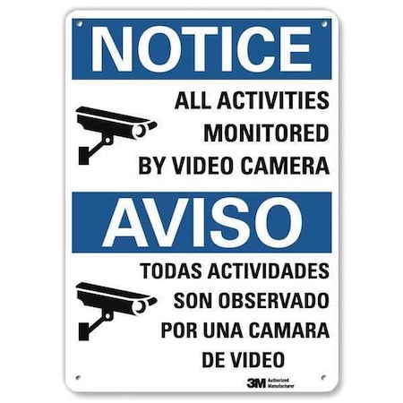 Notice Sign, 10 in H, 7 in W, Plastic, Horizontal Rectangle, English, Spanish, U1-1006-NP_7X10 MPN:U1-1006-NP_7X10