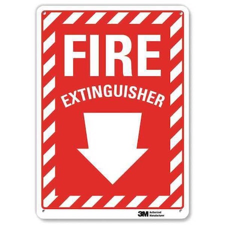 Fire Extinguisher Sign, 14inx10in, Plastic MPN:U1-1010-NP_10X14
