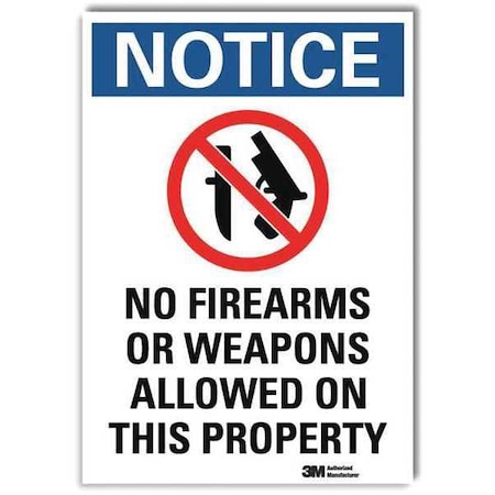 Notice Sign, 14 in H, 10 in W, Reflective Sheeting, Vertical Rectangle, English, U1-1015-RD_10X14 MPN:U1-1015-RD_10X14