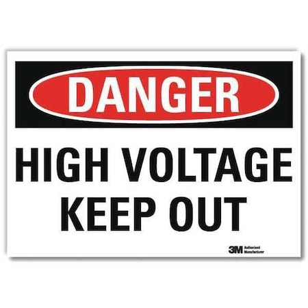 Danger Sign, 14x10 In., English, U1-1019-RD_14X10 MPN:U1-1019-RD_14X10