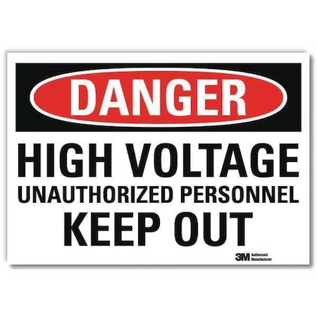 Danger Sign, 10x7 In., English, U1-1022-RD_10X7 MPN:U1-1022-RD_10X7