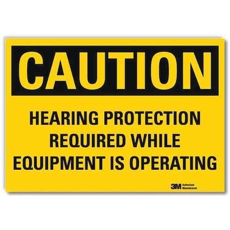 Caution Sign, 7 in Height, 10 in Width, Reflective Sheeting, Vertical Rectangle, English MPN:U1-1029-RD_10X7