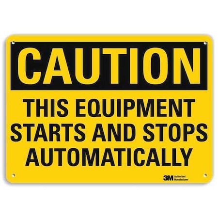Caution Sign, 10 in Height, 14 in Width, Plastic, Horizontal Rectangle, English MPN:U1-1030-NP_14X10