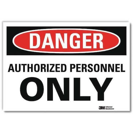 Danger Sign, 10 in H, 14 in W, Reflective Sheeting, Horizontal Rectangle, English, U1-1042-RD_14X10 MPN:U1-1042-RD_14X10