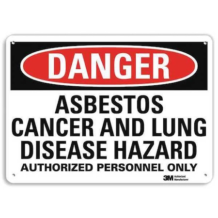 Danger Sign, 7 in H, 10 in W, Plastic, Vertical Rectangle, English, U1-1044-NP_10X7 MPN:U1-1044-NP_10X7